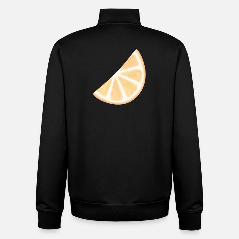 Tranche d’orange aquarelle éclat - Sweat zippé unisexe en coton bio Stanley/Stella - noir