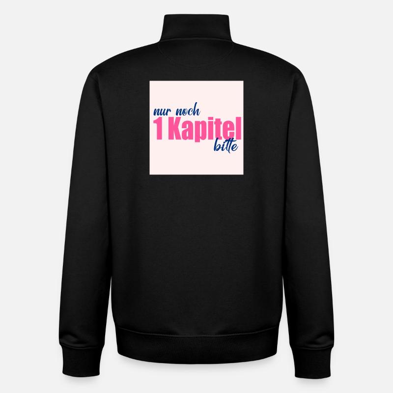 BÜCHER LIEBEN LESEN KAPITEL - Unisex Organic Zip Sweatshirt von Stanley/Stella - Schwarz