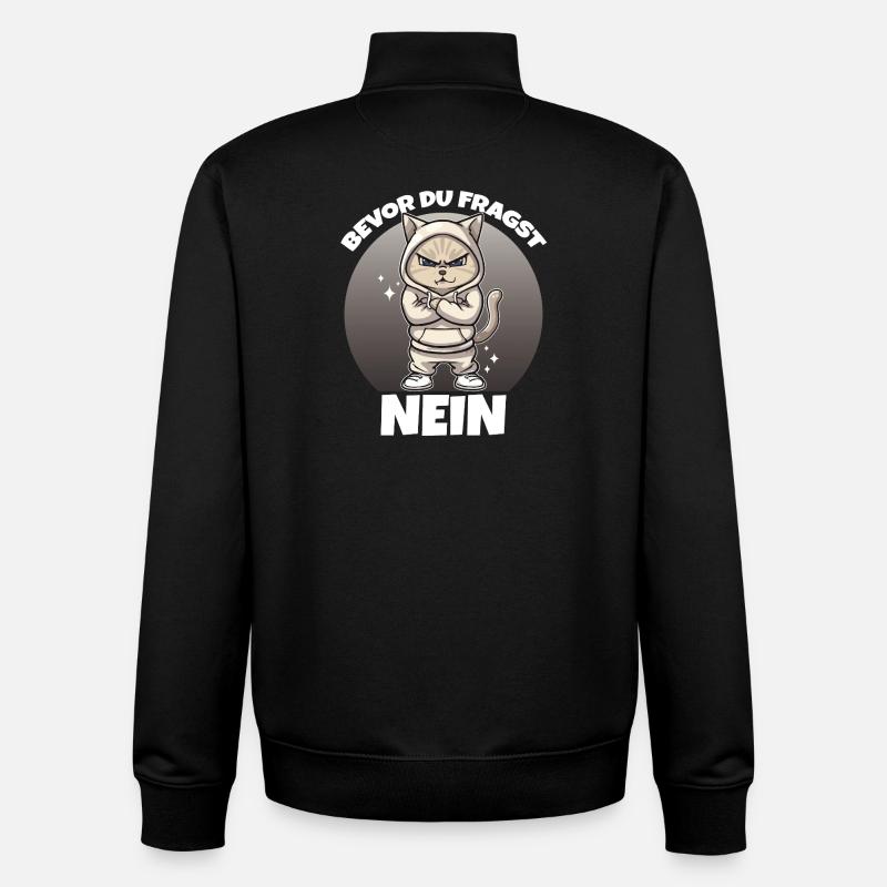Avant que vous ne demandiez : Non - Sweat zippé unisexe en coton bio Stanley/Stella - noir