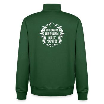 retro 1998 - Unisex Organic Zip Sweatshirt by Stanley/Stella - bottle green - Back - AI Model Male 185 dark (185cm)