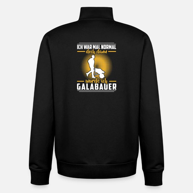 Galabauer war normal Landschaftsgärtner - Unisex Organic Zip Sweatshirt von Stanley/Stella - Schwarz