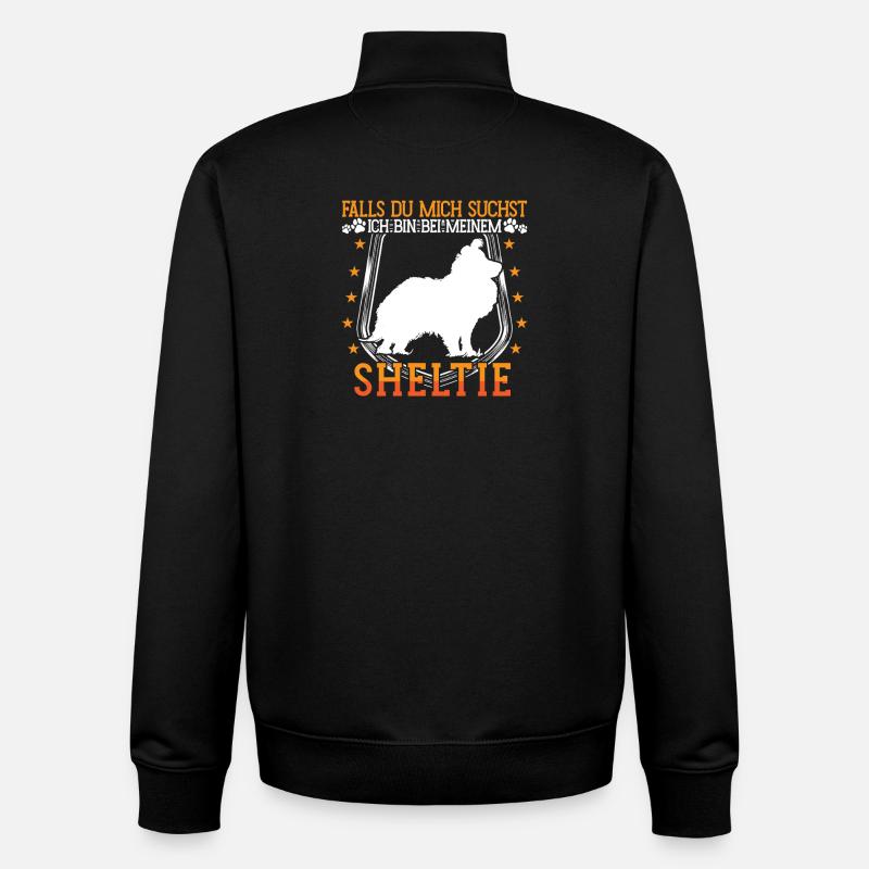 Samojede ist allergisch Schlittenhund - Unisex Organic Zip Sweatshirt von Stanley/Stella - Schwarz