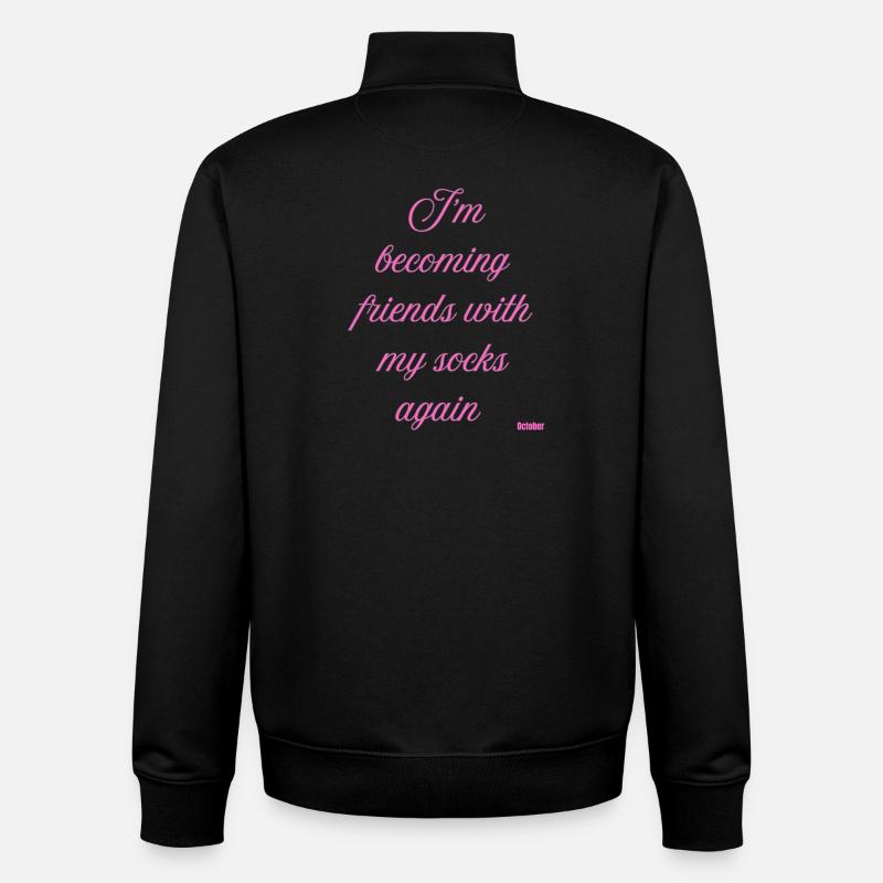 Wieder Freunde werden mit My Socks - Unisex Organic Zip Sweatshirt von Stanley/Stella - Schwarz