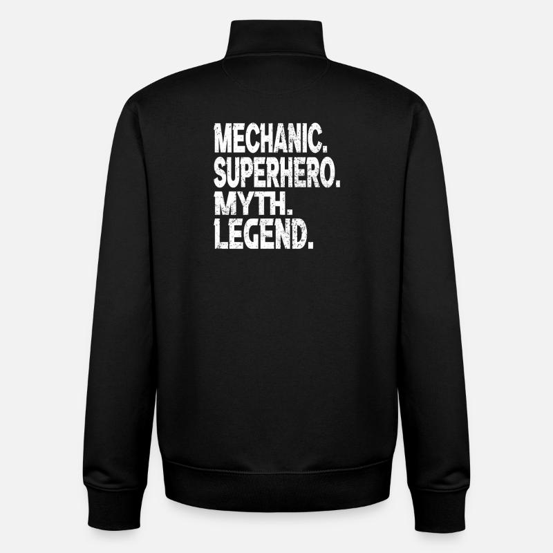 Mechaniker Superheld Mythos Legende - Unisex Organic Zip Sweatshirt von Stanley/Stella - Schwarz