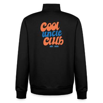 Cool Uncle Club since 2025 - Gift - Unisex Organic Zip Sweatshirt by Stanley/Stella - black - Back - AI Model Male 185 light (185cm)