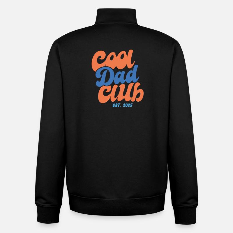 Cool Dad Club 2025 - Geschenkidee - Unisex Organic Zip Sweatshirt von Stanley/Stella - Schwarz