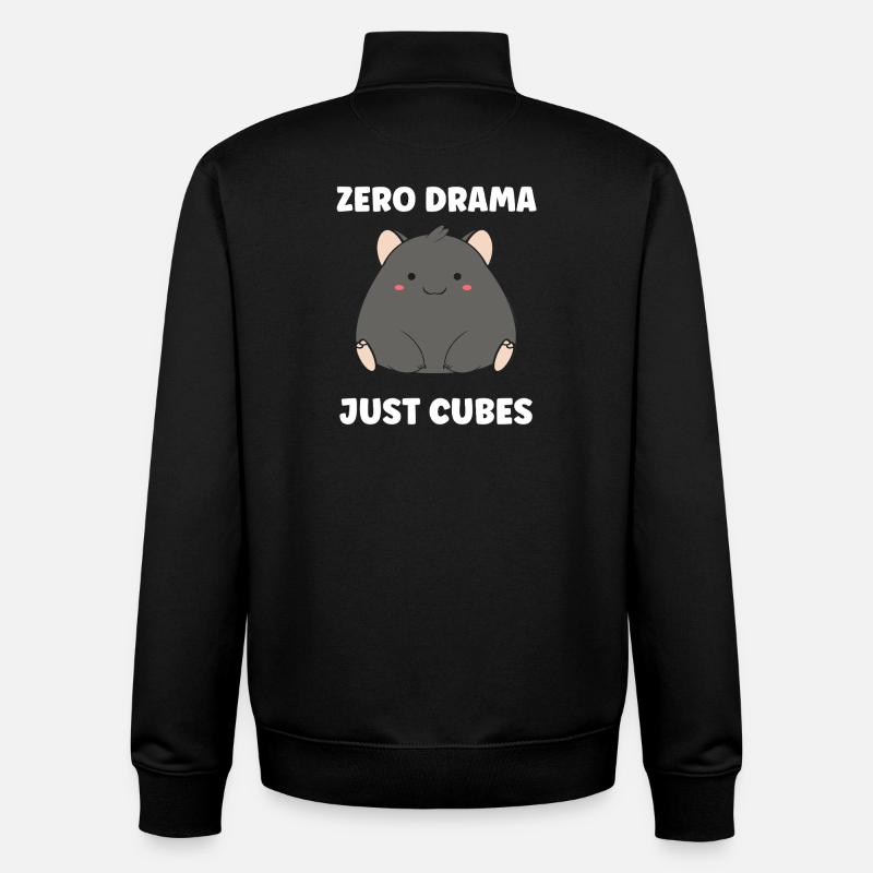 Zero Drama Just Cubes Wombat - Unisex Organic Zip Sweatshirt von Stanley/Stella - Schwarz