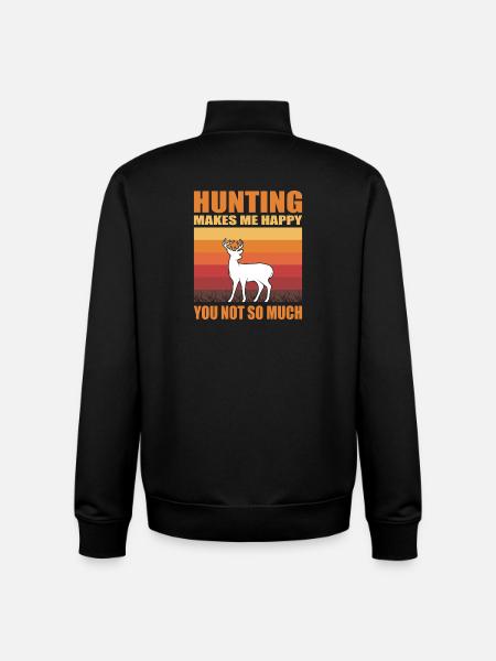 Hunter Gifts Hunting Hunting Hunter Exam - Unisex Organic Zip Sweatshirt by Stanley/Stella - black