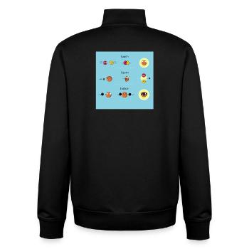Physics Physicist Teacher Science Funny Saying - Unisex Organic Zip Sweatshirt by Stanley/Stella - black - Back - AI Model Male 185 light (185cm)