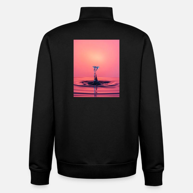 Flüssiger abstrakter Spritzer - Unisex Organic Zip Sweatshirt von Stanley/Stella - Schwarz