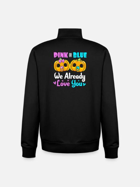 Gender Reveal Halloween Werdender Papa - Unisex Organic Zip Sweatshirt von Stanley/Stella - Schwarz