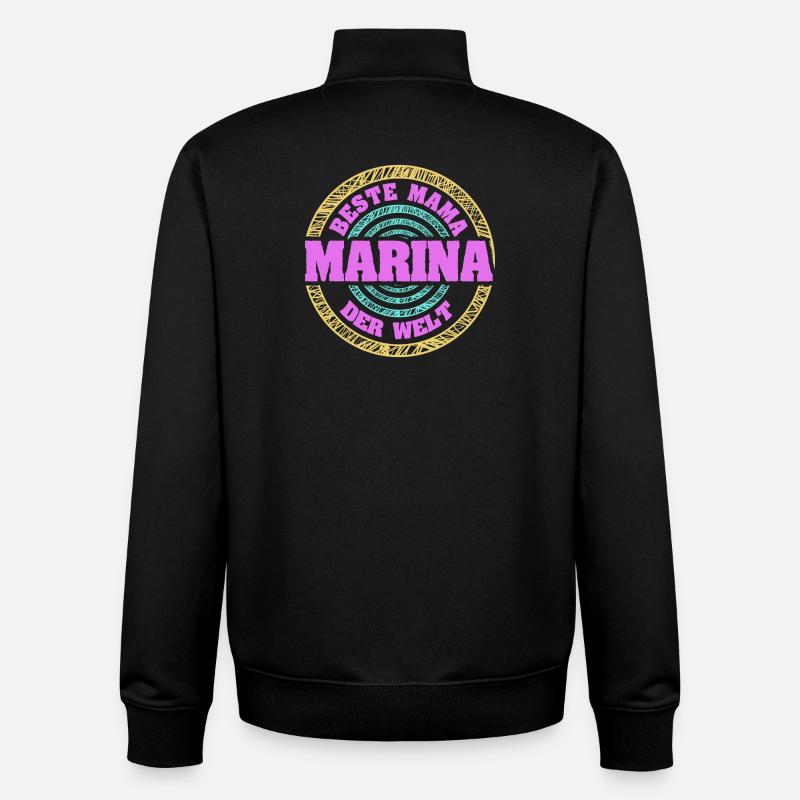 Mère Marina - Sweat zippé unisexe en coton bio Stanley/Stella - noir