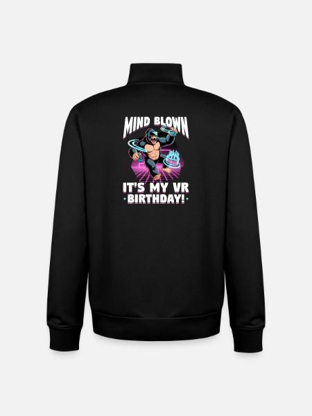 Birthday Gamer VR - Unisex Organic Zip Sweatshirt by Stanley/Stella - black