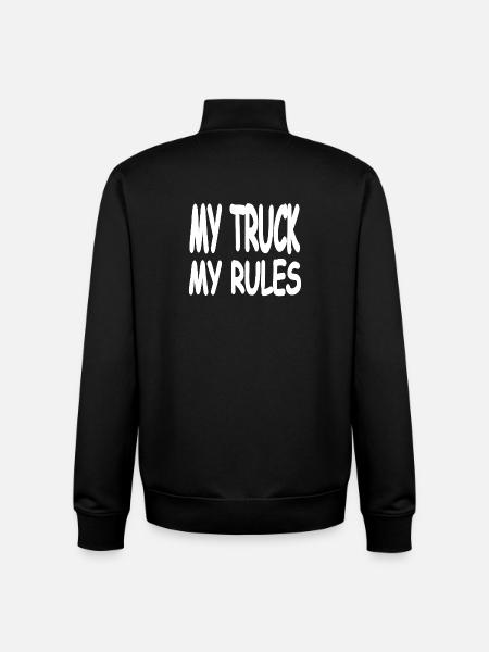 camion - Sweat zippé unisexe en coton bio Stanley/Stella - noir