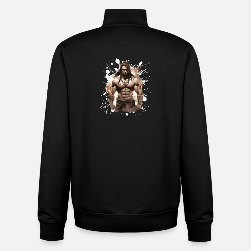 Chef de Musculation Muscles Indien - Sweat zippé unisexe en coton bio Stanley/Stella - noir