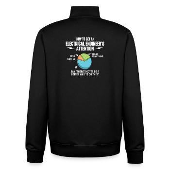 Besserer Weg, dies zu tun Ingenieur Aufmerksamkeit Zitat - Unisex Organic Zip Sweatshirt von Stanley/Stella - Schwarz - Hinten - AI Model Male 185 light (185cm)