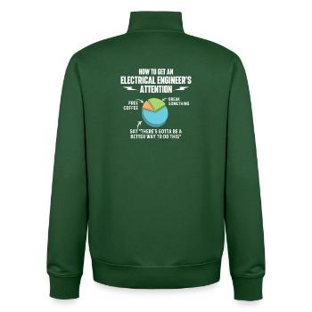 Better Way To Do This Engineer Attention Quote - Unisex Organic Zip Sweatshirt by Stanley/Stella - bottle green - Back - AI Model Male 185 dark (185cm)