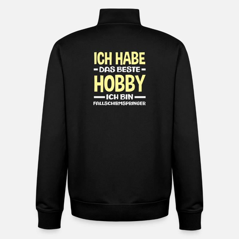 Lustiger Fallschirmspringer Adrenalinjunkie Hobby - Unisex Organic Zip Sweatshirt von Stanley/Stella - Schwarz