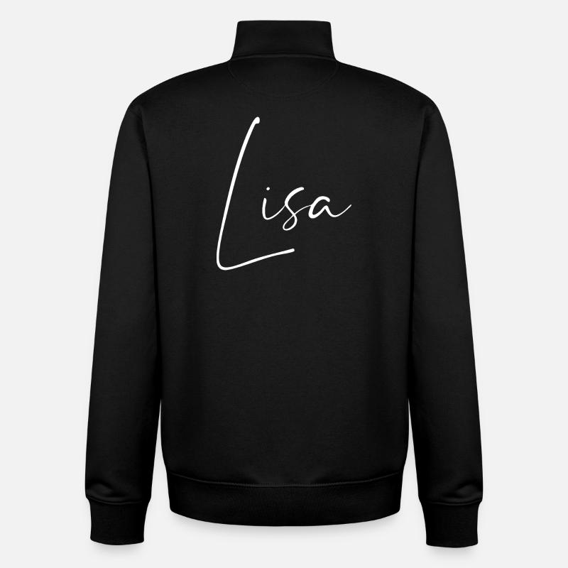 lisa / handschrift name design (weiß) - Unisex Organic Zip Sweatshirt von Stanley/Stella - Schwarz