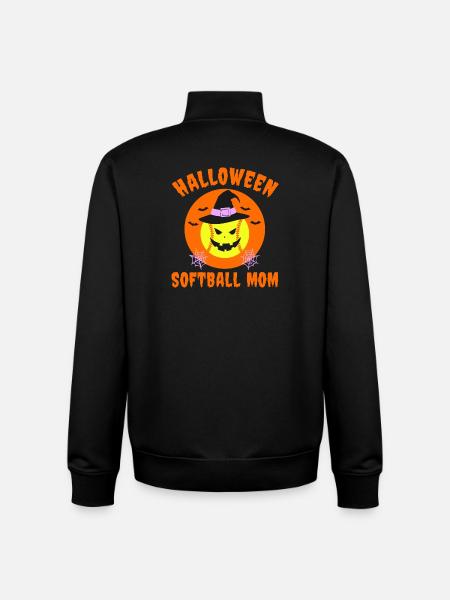Halloween Softball Mama Design - Unisex Organic Zip Sweatshirt von Stanley/Stella - Schwarz