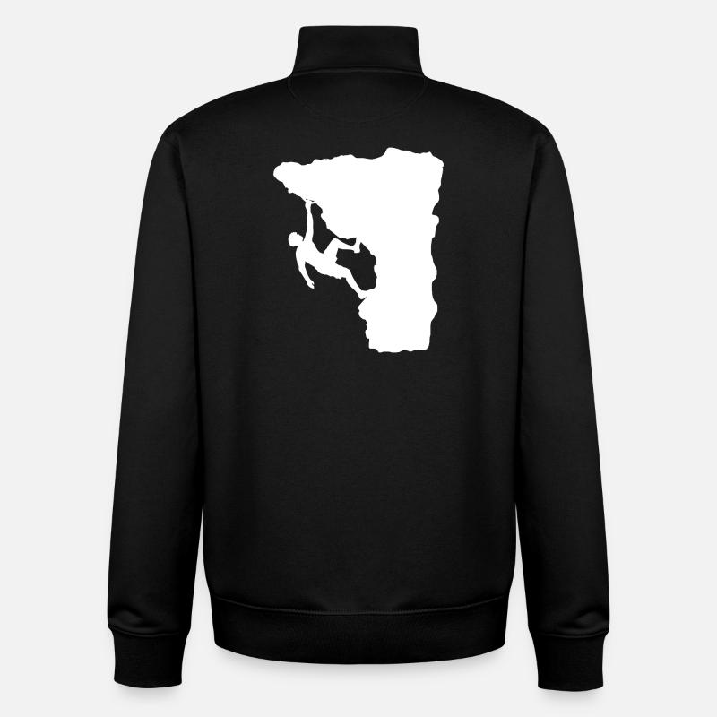 Grimpeur sur le rebord - Sweat zippé unisexe en coton bio Stanley/Stella - noir