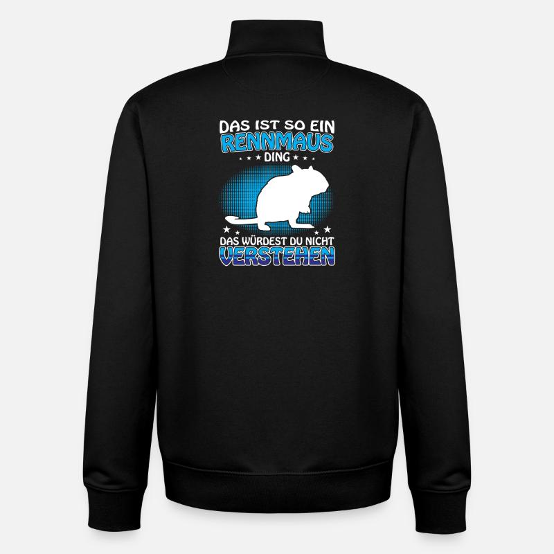 Gerbil Ding Rodent Gerbil - Unisex Organic Zip Sweatshirt by Stanley/Stella - black