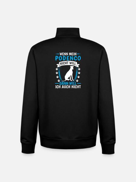 Podenco will nicht Spanischer Windhund - Unisex Organic Zip Sweatshirt von Stanley/Stella - Schwarz
