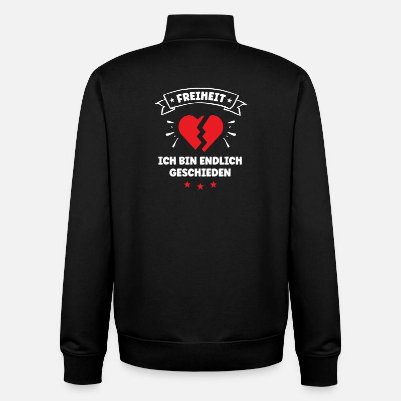 Scheidung Ich Bin Geschieden Scheidungsparty - Unisex Organic Zip Sweatshirt von Stanley/Stella - Schwarz