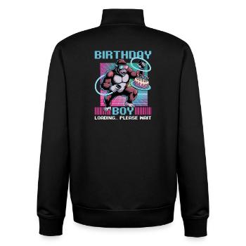 Birthday Gamer VR - Unisex Organic Zip Sweatshirt von Stanley/Stella - Schwarz - Hinten - AI Model Male 185 light (185cm)