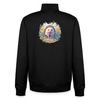 Igel - Unisex Organic Zip Sweatshirt von Stanley/Stella - Schwarz - Hinten - AI Model Male 185 light (185cm)