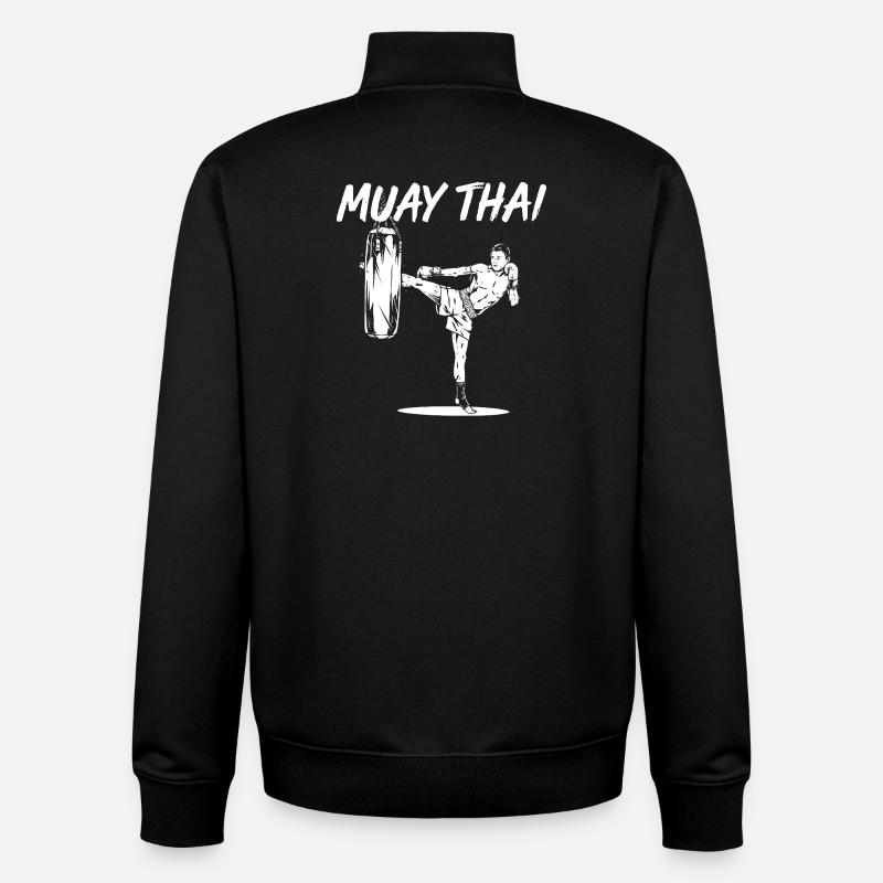 Muay Thai training - Unisex Organic Zip Sweatshirt by Stanley/Stella - black