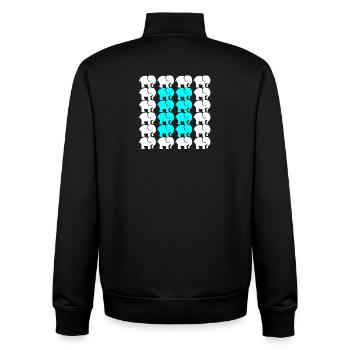 Éléphant - Sweat zippé unisexe en coton bio Stanley/Stella - noir - Dos - AI Model Male 185 light (185cm)