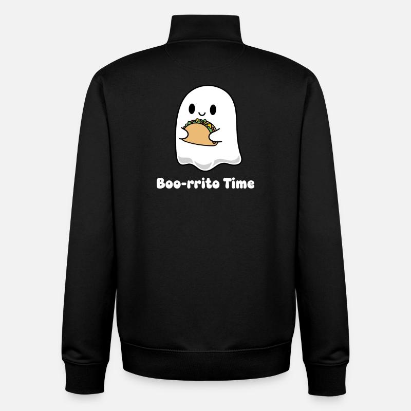 Boorito Taco Ghost - Unisex Organic Zip Sweatshirt by Stanley/Stella - black