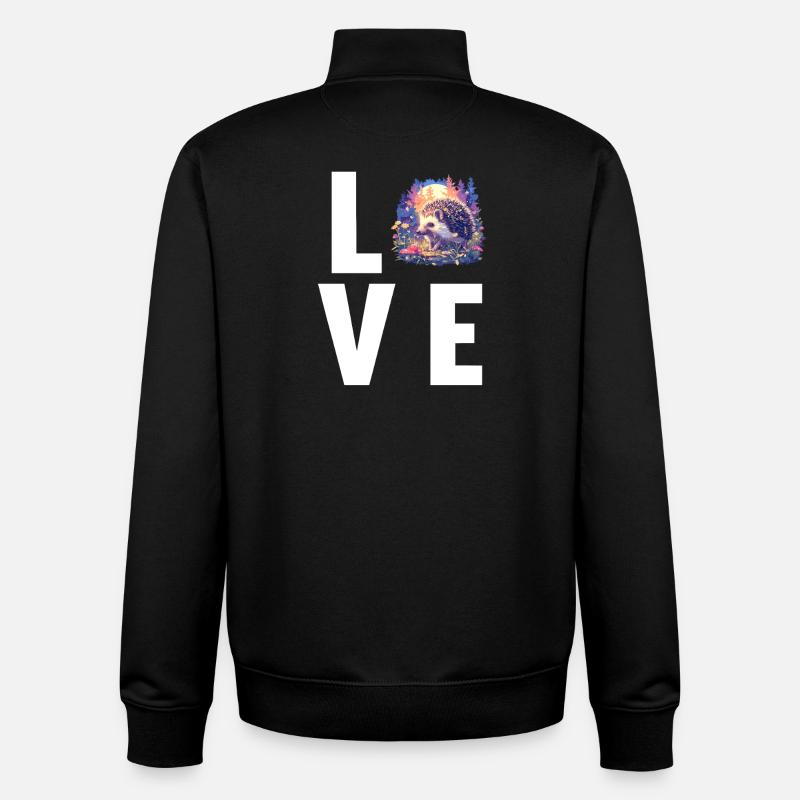 Igel - Unisex Organic Zip Sweatshirt von Stanley/Stella - Schwarz