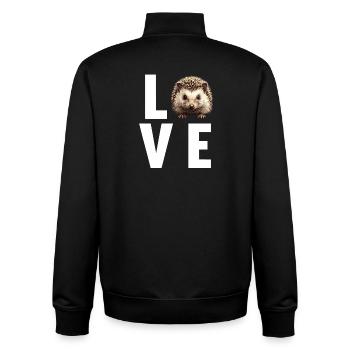 Igel - Unisex Organic Zip Sweatshirt von Stanley/Stella - Schwarz - Hinten - AI Model Male 185 light (185cm)