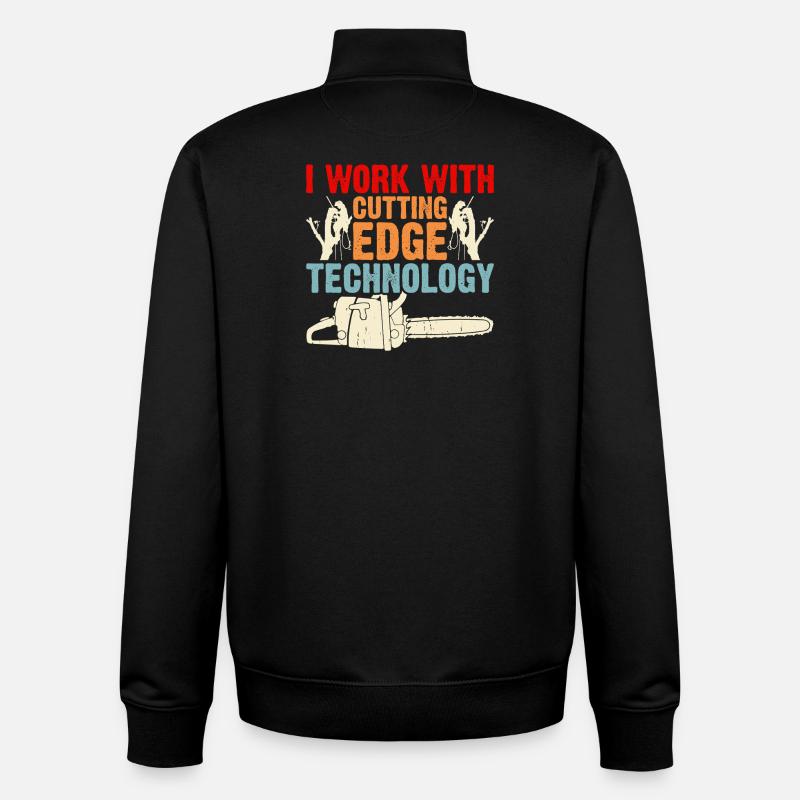 Baumpfleger Holzarbeiter Waldarbeiter Geschenk - Unisex Organic Zip Sweatshirt von Stanley/Stella - Schwarz