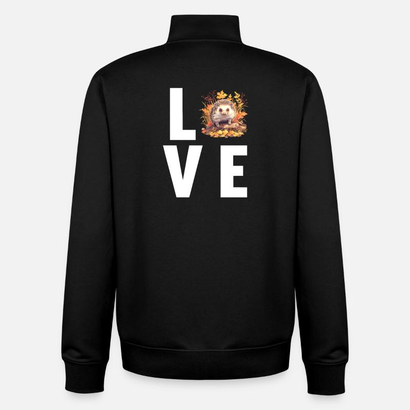 Igel - Unisex Organic Zip Sweatshirt von Stanley/Stella - Schwarz