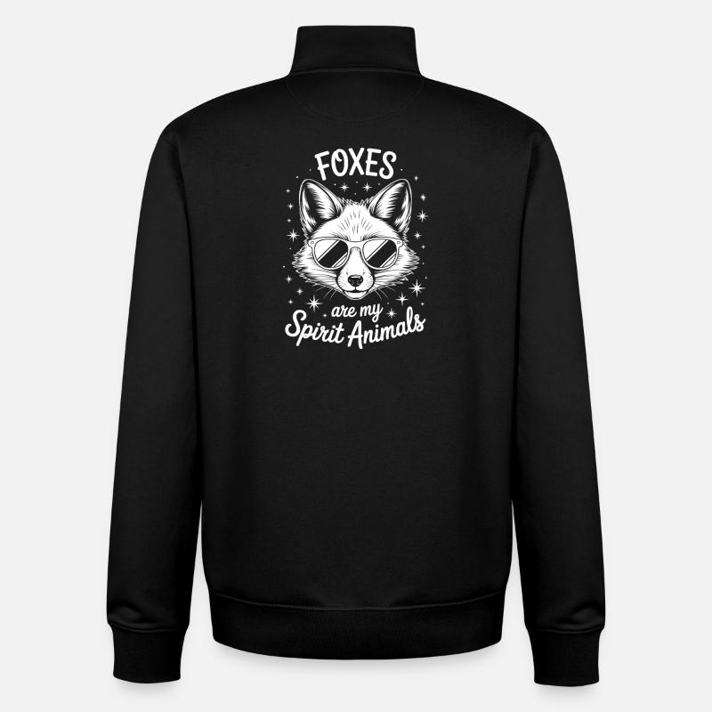 Fuchs Spruch Lustiges Fuchs Geschenk - Unisex Organic Zip Sweatshirt von Stanley/Stella - Schwarz