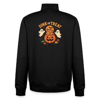 Motif de Pickleball pour Halloween, à boire ou à déguster - Sweat zippé unisexe en coton bio Stanley/Stella - noir - Dos - AI Model Male 185 light (185cm)