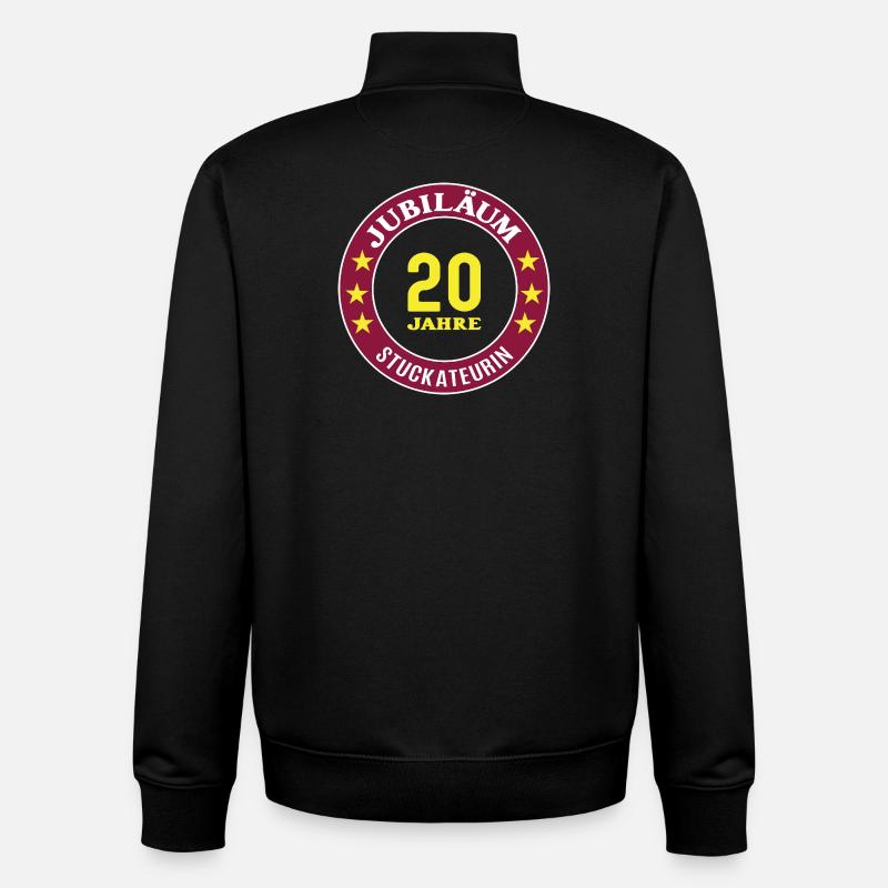 20e anniversaire du plâtrier - Sweat zippé unisexe en coton bio Stanley/Stella - noir