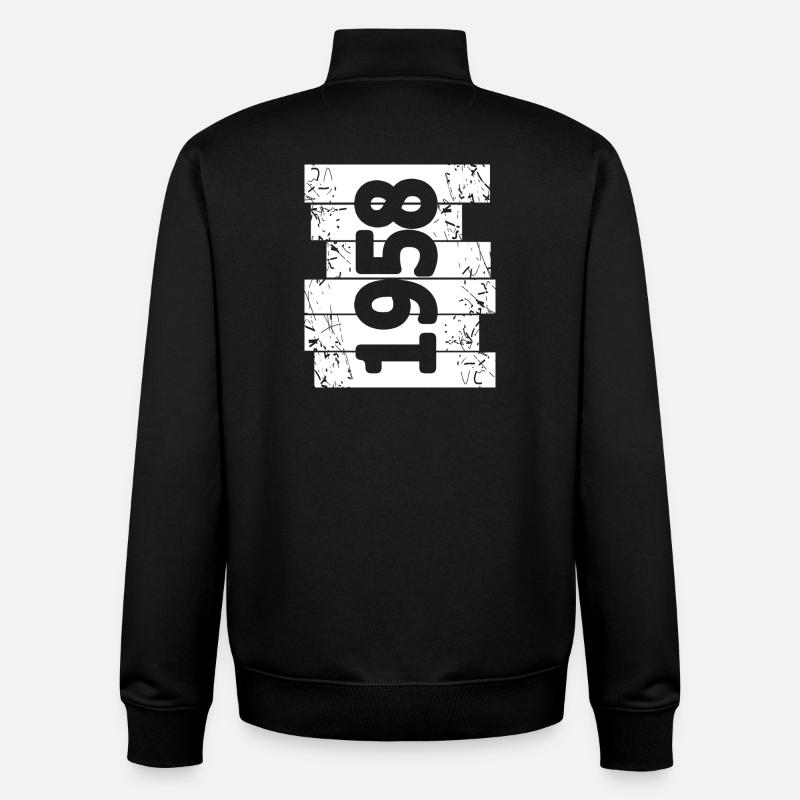 Eltern 1958 - Unisex Organic Zip Sweatshirt von Stanley/Stella - Schwarz