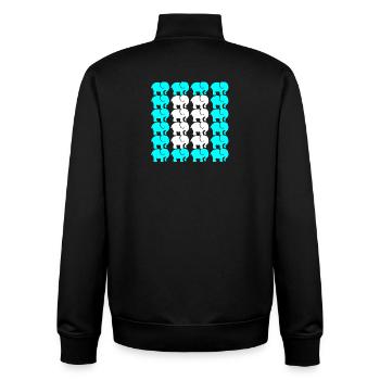 Éléphant - Sweat zippé unisexe en coton bio Stanley/Stella - noir - Dos - AI Model Male 185 light (185cm)