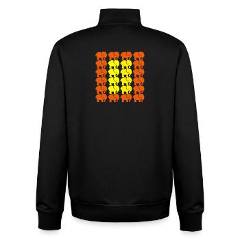 Éléphant - Sweat zippé unisexe en coton bio Stanley/Stella - noir - Dos - AI Model Male 185 light (185cm)