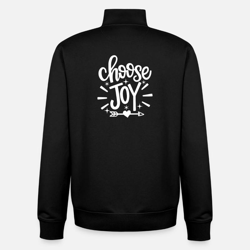 Wählen Sie Joy Inspirational - Unisex Organic Zip Sweatshirt von Stanley/Stella - Schwarz