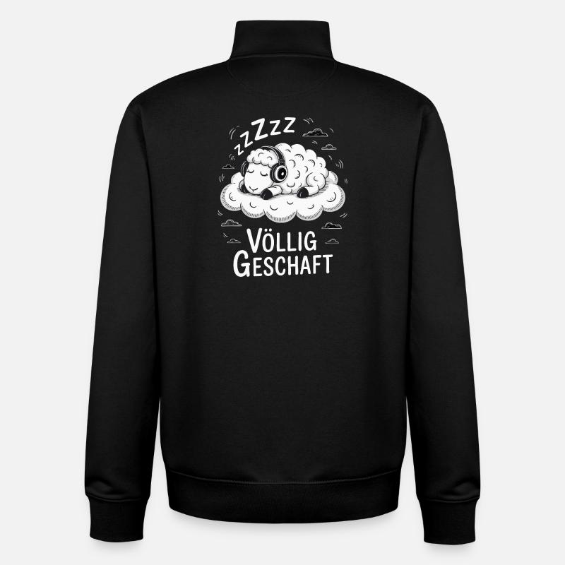 Completely done sheep design - Unisex Organic Zip Sweatshirt by Stanley/Stella - black