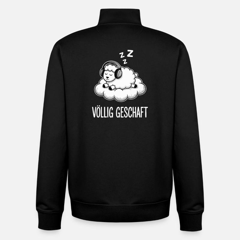 Völlig geschafft geSchaft Schaf Design - Unisex Organic Zip Sweatshirt von Stanley/Stella - Schwarz