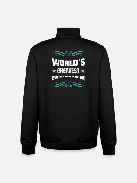 World's Greatest Event Manager - Unisex Organic Zip Sweatshirt by Stanley/Stella - black