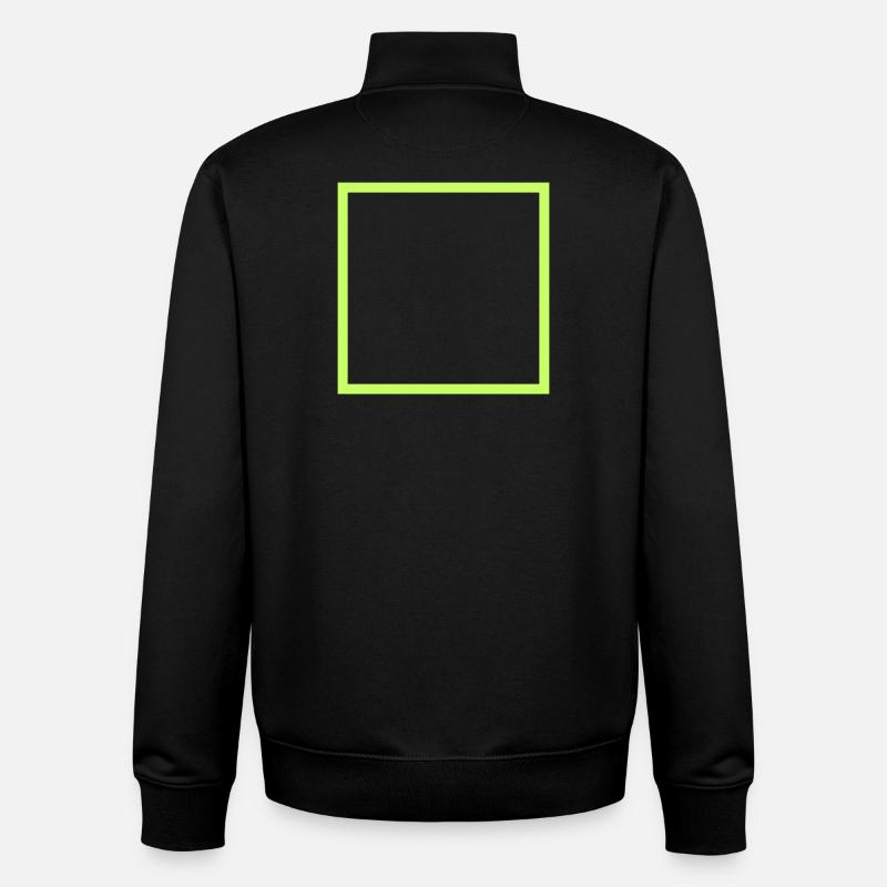 Black square with neon frame - Unisex Organic Zip Sweatshirt by Stanley/Stella - black