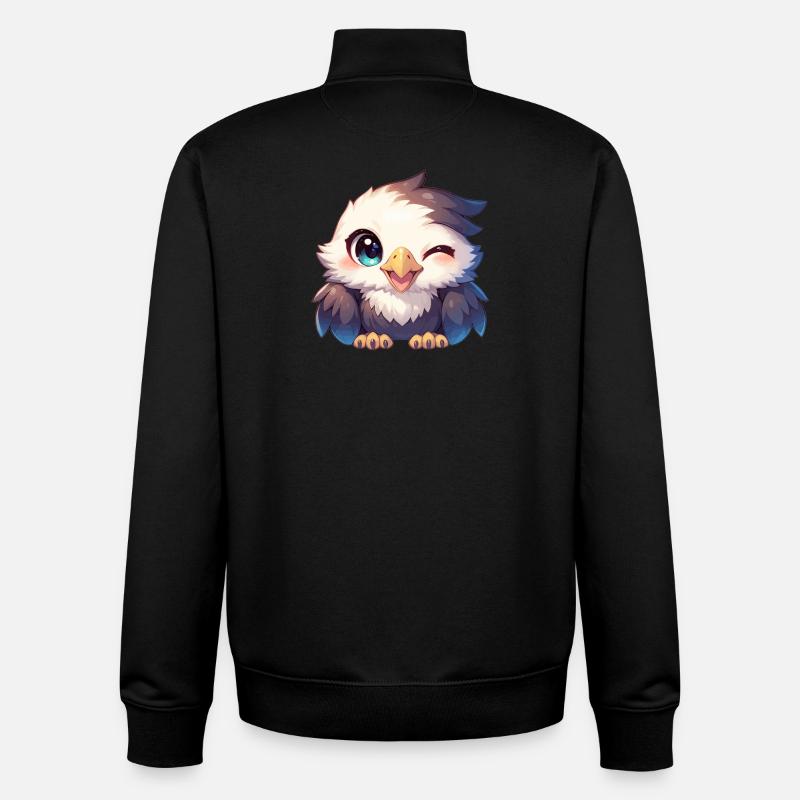 Aigle - Sweat zippé unisexe en coton bio Stanley/Stella - noir