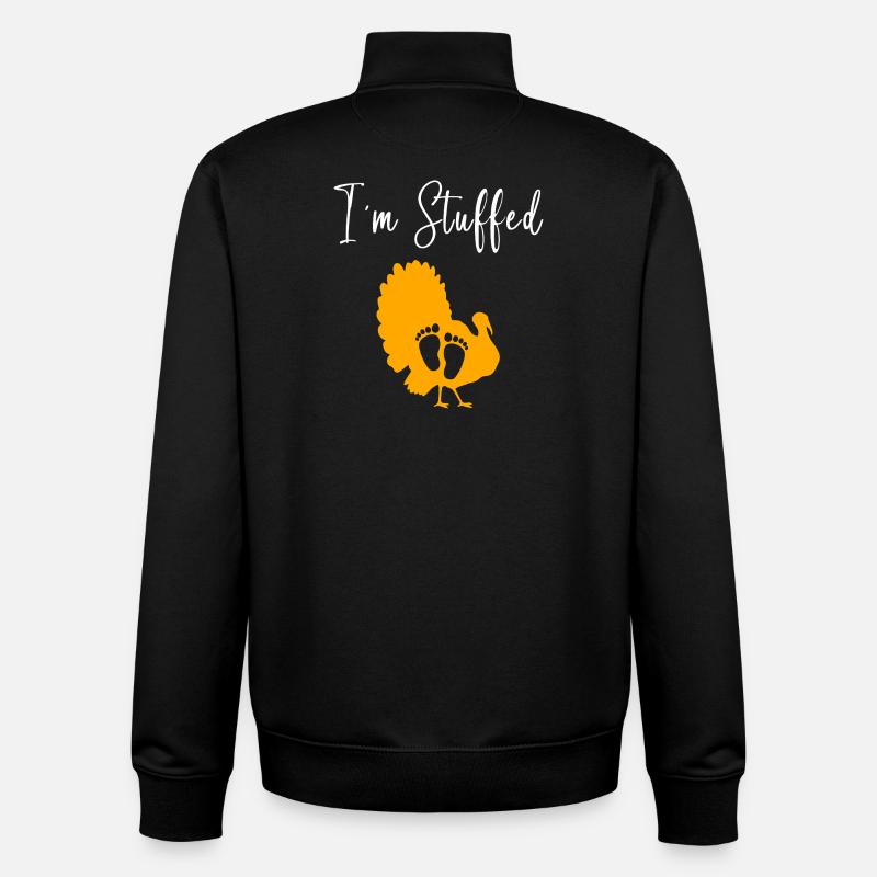 Thanksgiving Gender Reveal Werdende Mutter - Unisex Organic Zip Sweatshirt von Stanley/Stella - Schwarz